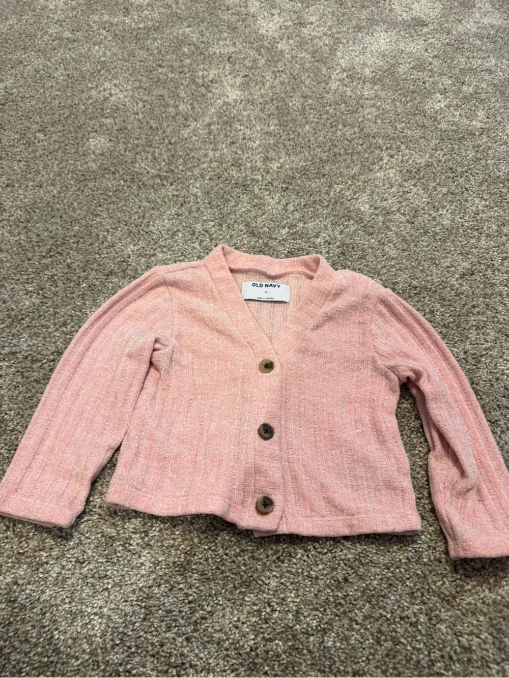 Old Navy Light Pink Girls' Button Cardigan